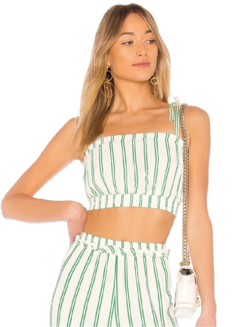 NEW PRIVACY PLEASE REVOLVE STRIPED CROP TOP